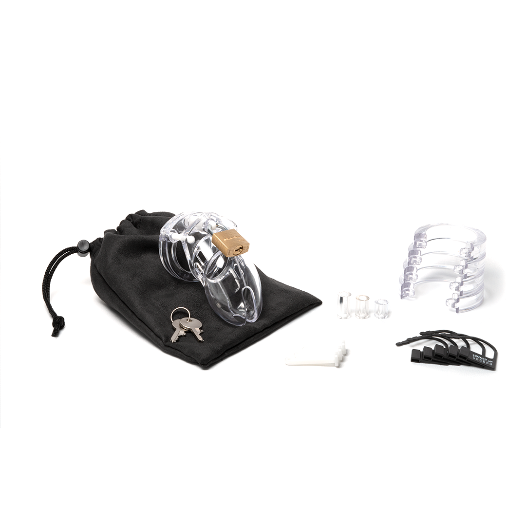 CB-X CB-6000S Clear Male Chastity Device with Ventilation and Custom Fit