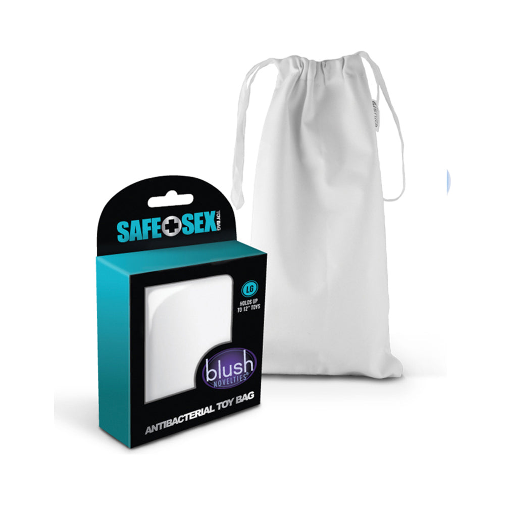 Blush Safe Sex Antibacterial Toy Bag Large – White, 12.25 in x 5 in