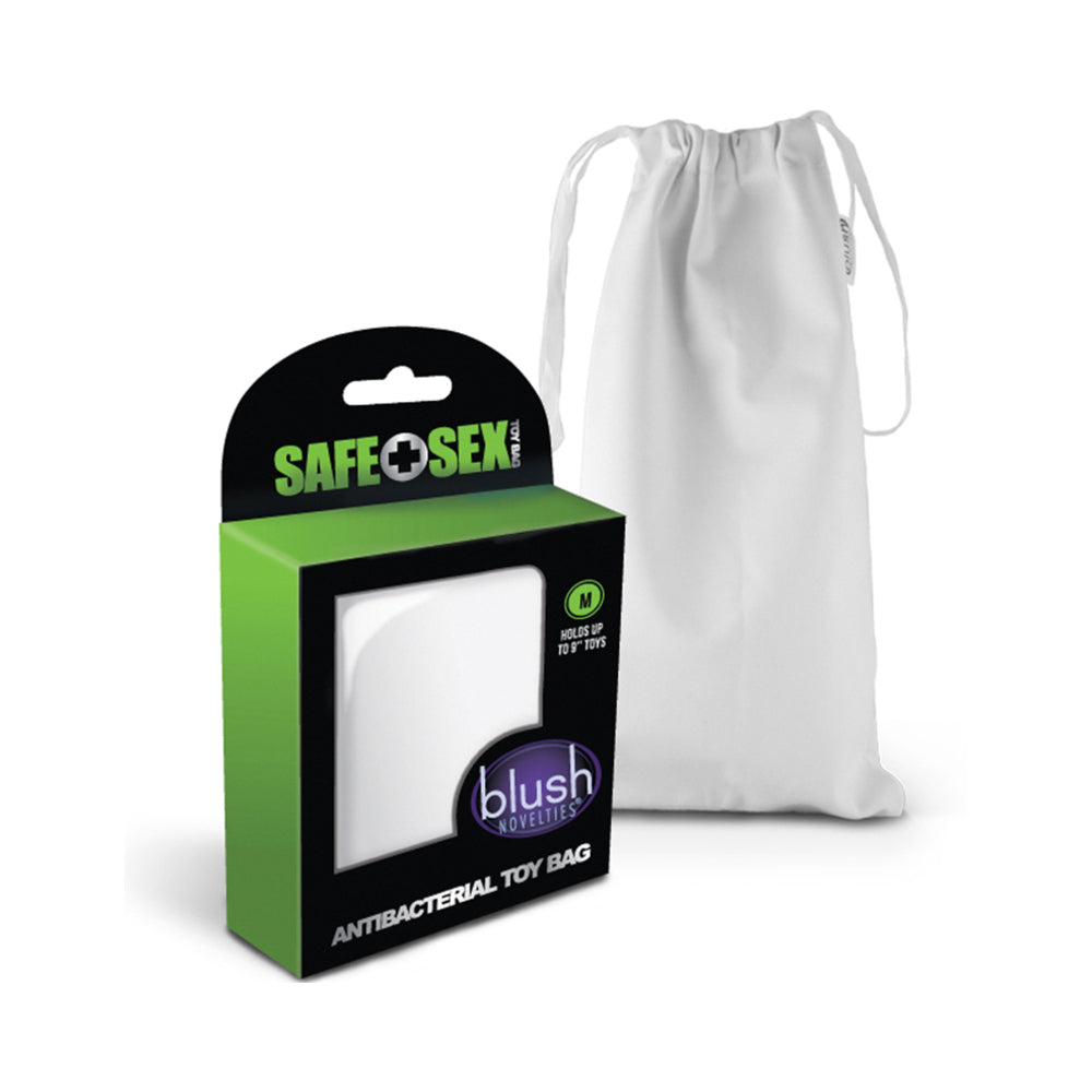 Blush Safe Sex Antibacterial Toy Bag Medium – Antimicrobial White Pouch