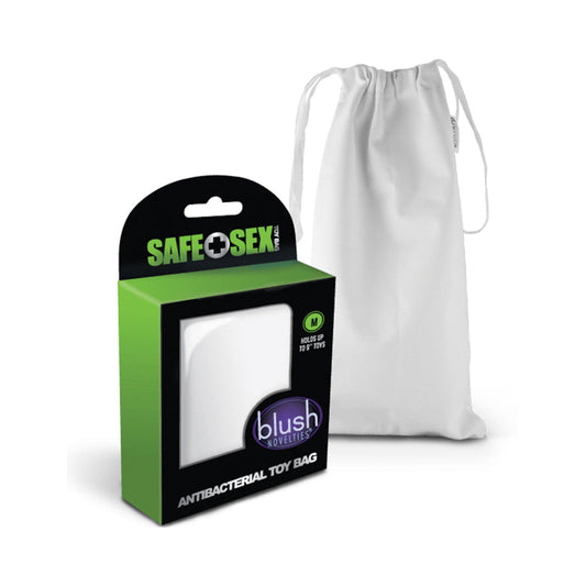 Blush Safe Sex Antibacterial Toy Bag Medium – Antimicrobial White Pouch