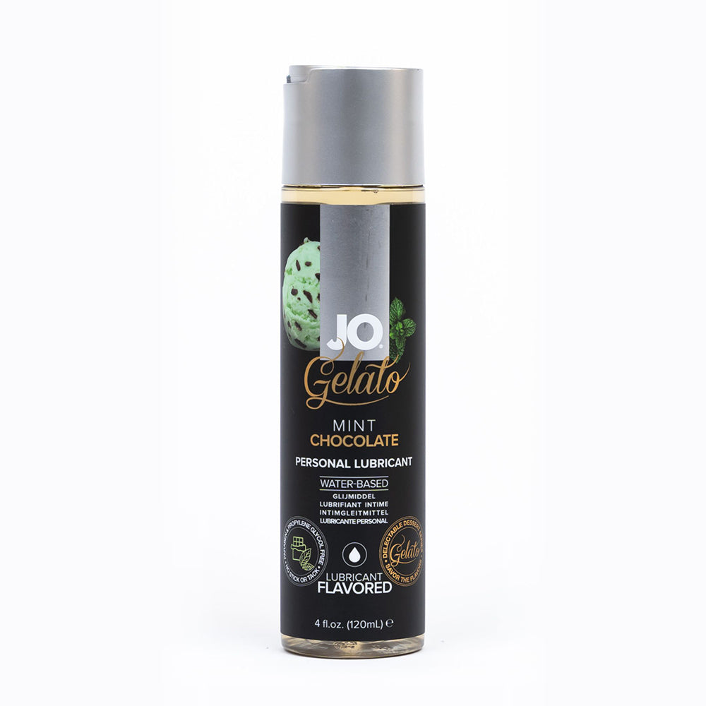 JO Gelato Mint Chocolate Flavored Water-Based Lubricant 4 oz - Clear