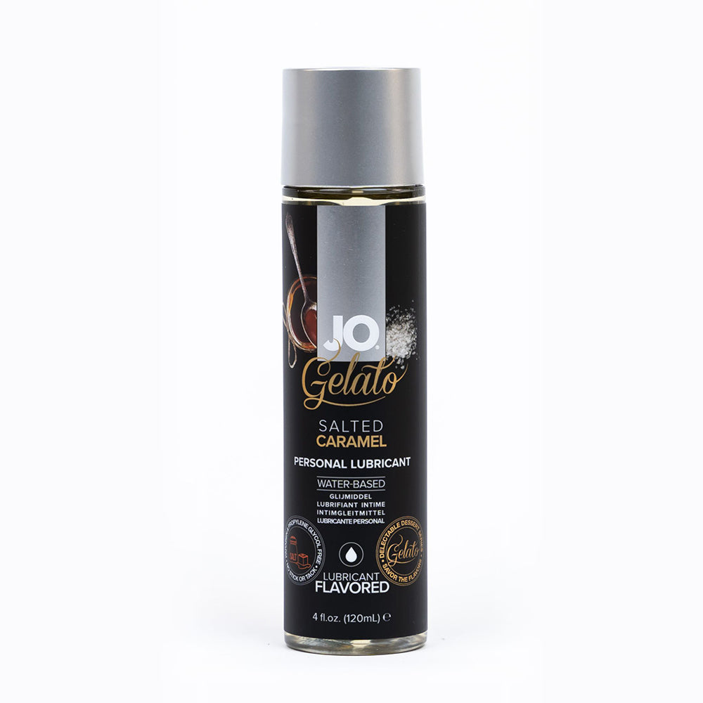 JO Gelato Salted Caramel Flavored Water-Based Lubricant 4 oz - Clear