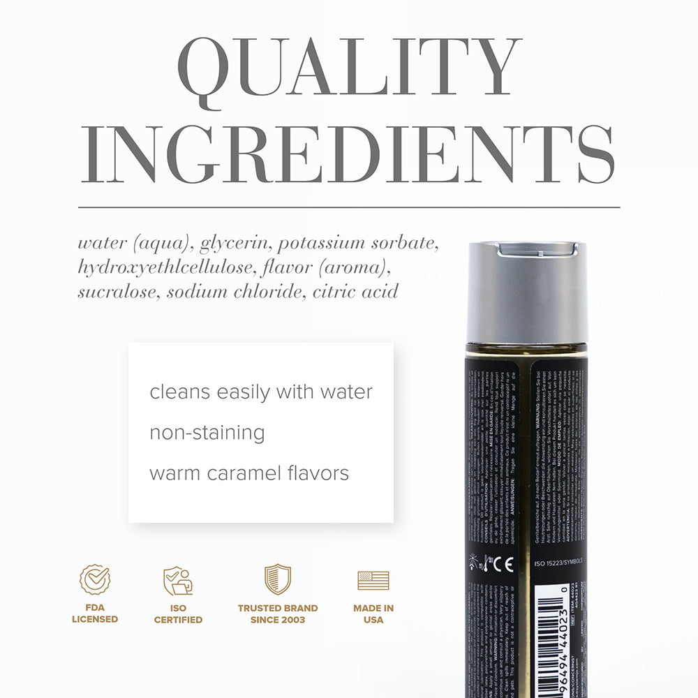 JO Gelato Salted Caramel Flavored Water-Based Lubricant 4 oz - Clear