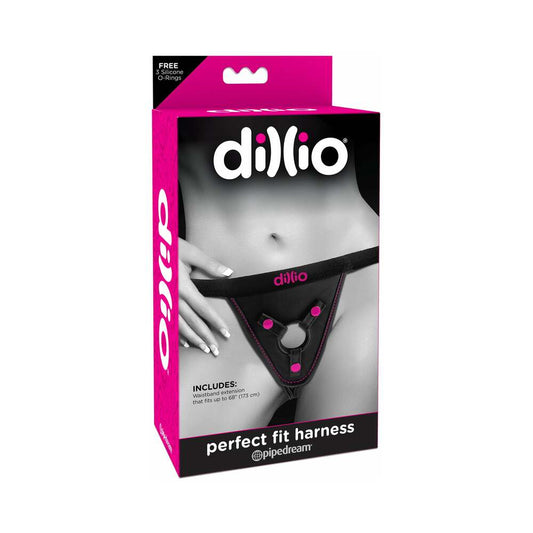 Pipedream Dillio Adjustable Perfect Fit Harness – Black/Pink