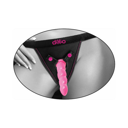 Pipedream Dillio Adjustable Perfect Fit Harness – Black/Pink