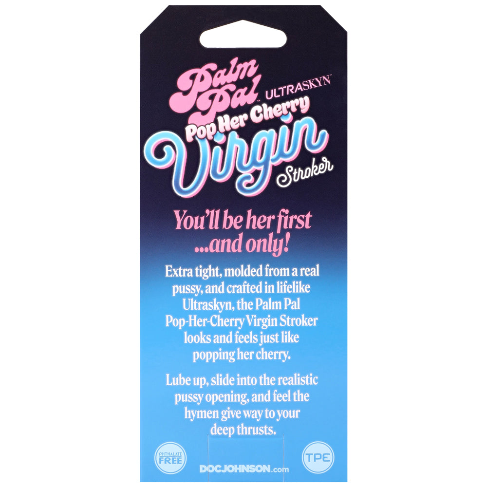 Doc Johnson Virgin Pussy Stroker with Pop Her Cherry Juice – ULTRASKYN, Vanilla, Beige
