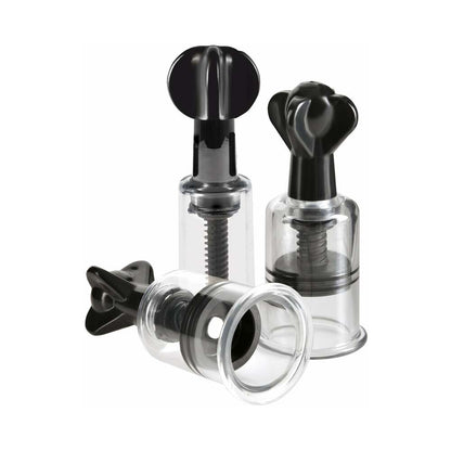 Pipedream Fetish Fantasy Series Limited Edition Super Suckers Trio – Clear/Black Nipple and Clitoral Suckers