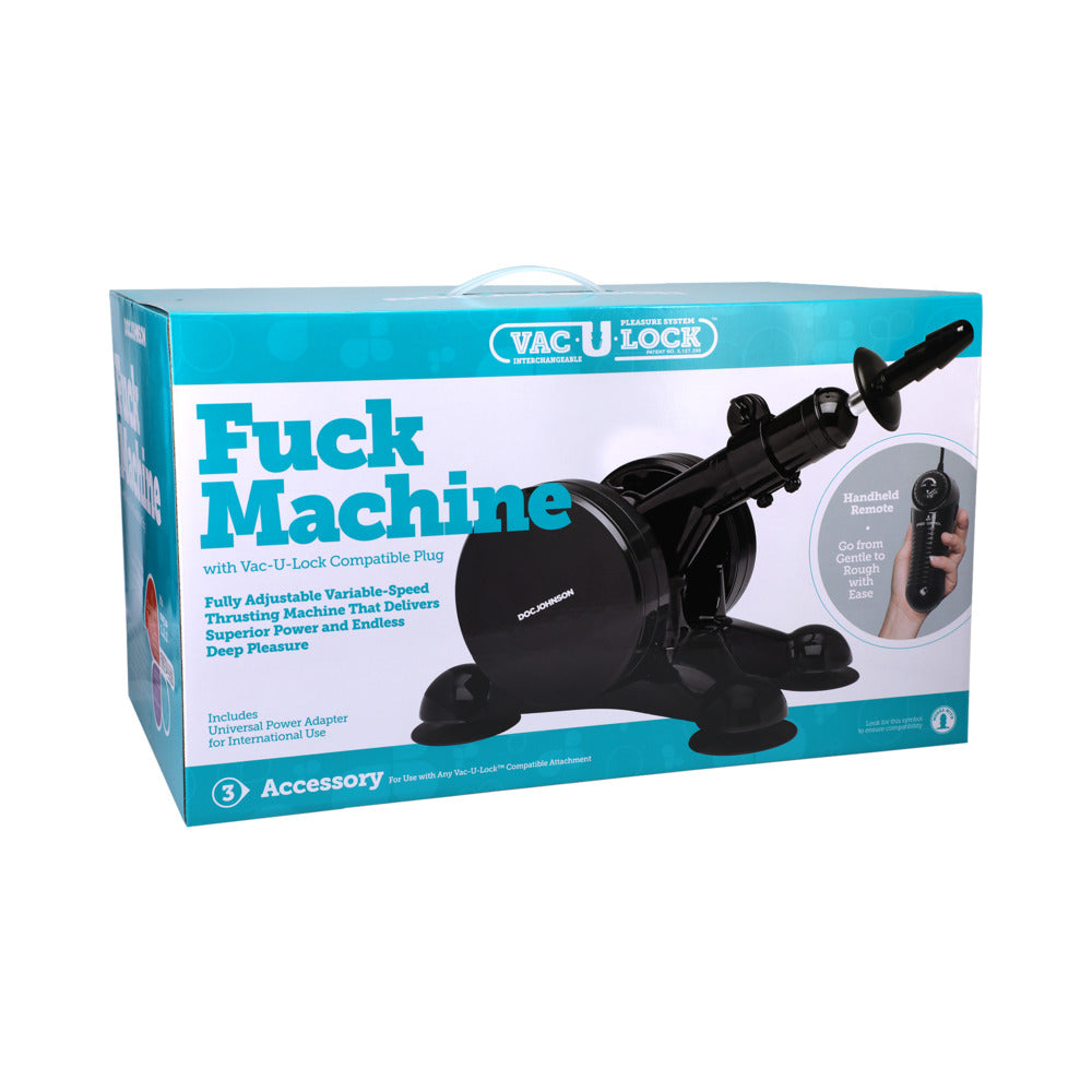 Doc Johnson Vac-U-Lock Fucking Machine – Adjustable Power – Black
