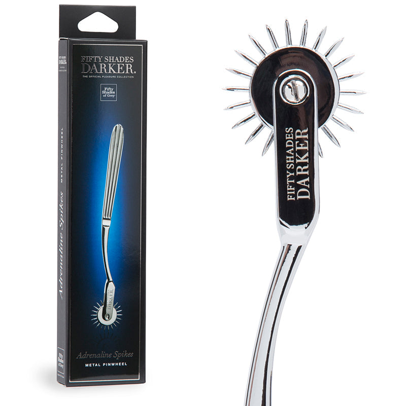 Fifty Shades Darker Adrenaline Spikes Metal Pinwheel – Silver