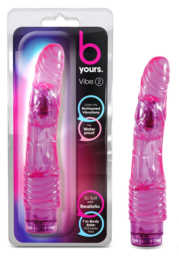 Blush B Yours Cock Vibe #2 - 9 Inch Realistic Vibrator - Purple