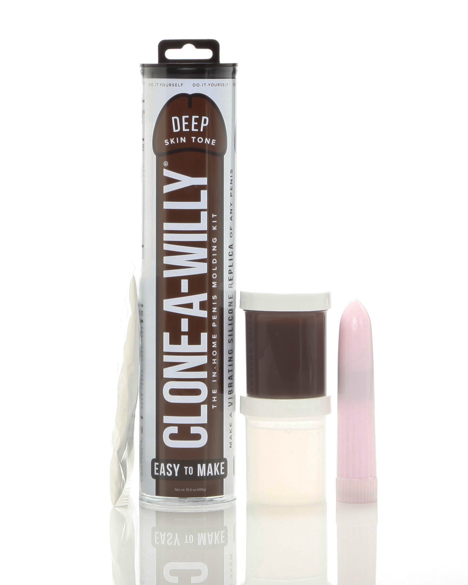 Clone-a-Willy Deep Skin Tone Kit - Silicone Penis Replica with Vibrating Unit