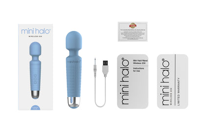 Viben Mini Halo Vibrator – Powerful Multi-Function Massager in Powder Blue