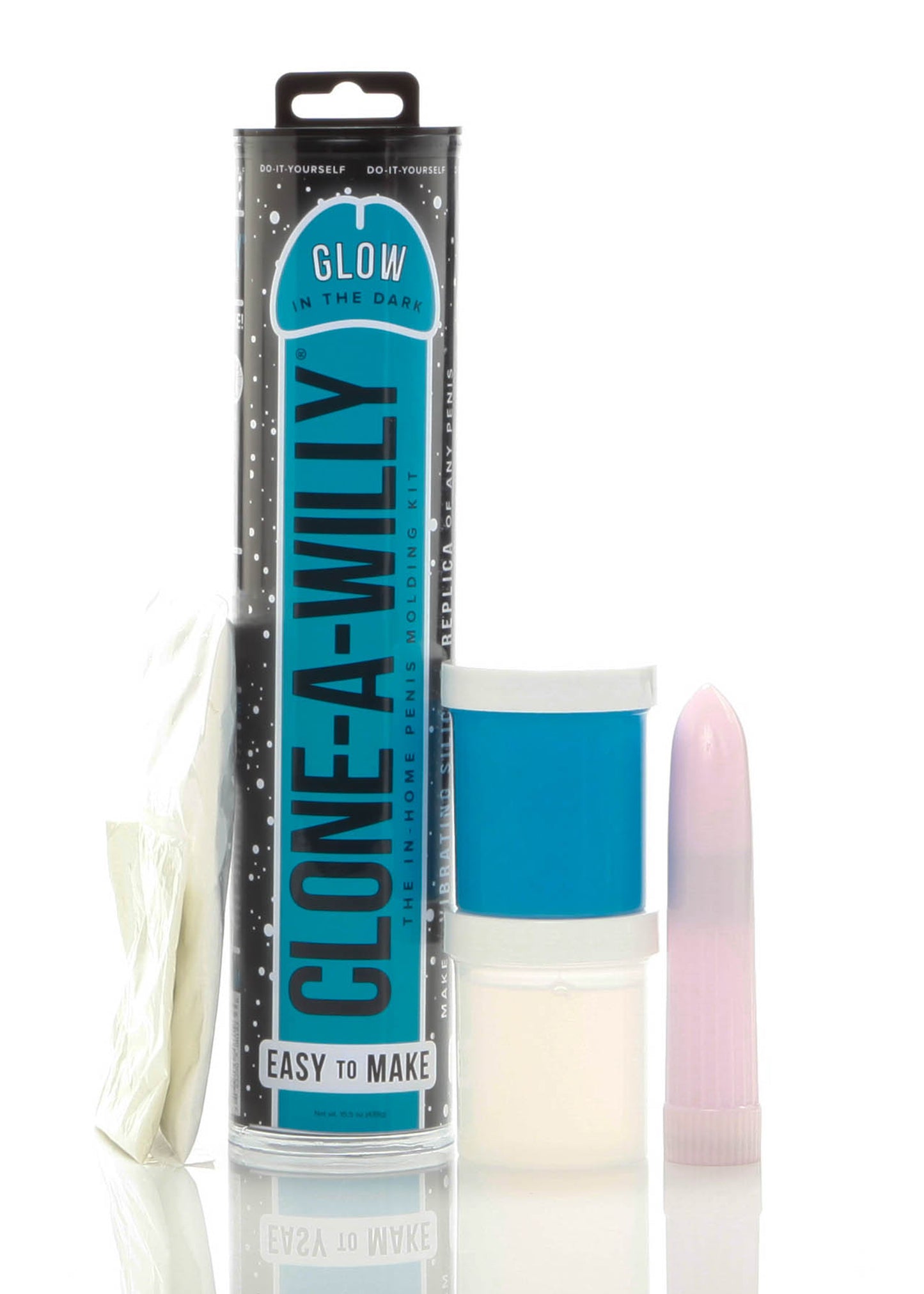Clone-a-Willy Glow-in-the-Dark Kit - Blue - Homemade Dildo Kit with Vibrating Unit