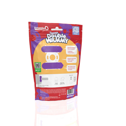 Screaming O 4B Double Wammy Vibrating Ring – Purple