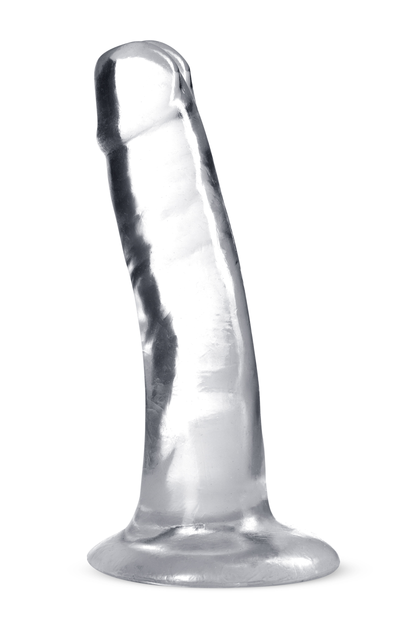 B Yours Plus Hard N Happy Dildo - Clear - Soft Feel with Suction Cup Base