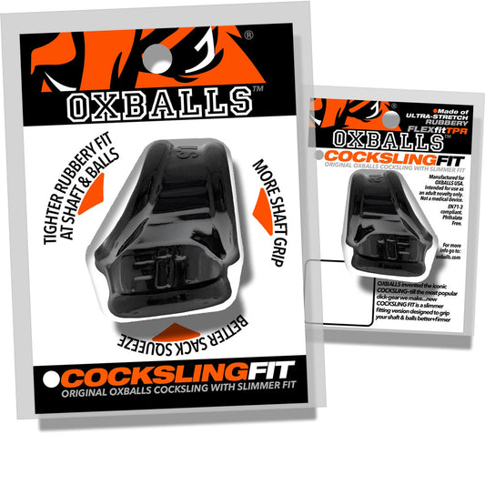 Oxballs Cocksling Fit Sling - Black - Slimmed Down Design for Better Fit