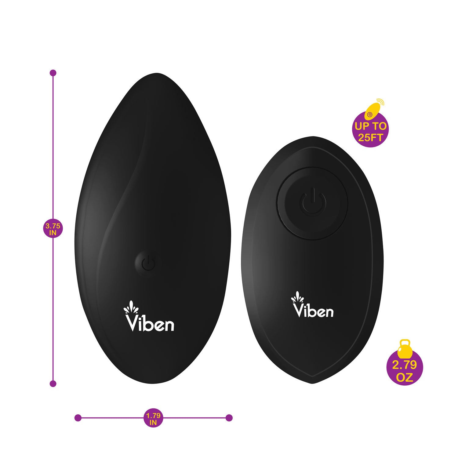 Viben Racy Remote Panty Vibe – Black – Rechargeable and Waterproof