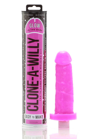 Clone-a-Willy Glow-in-the-Dark Kit - Pink Homemade Dildo Kit with Vibrating Unit