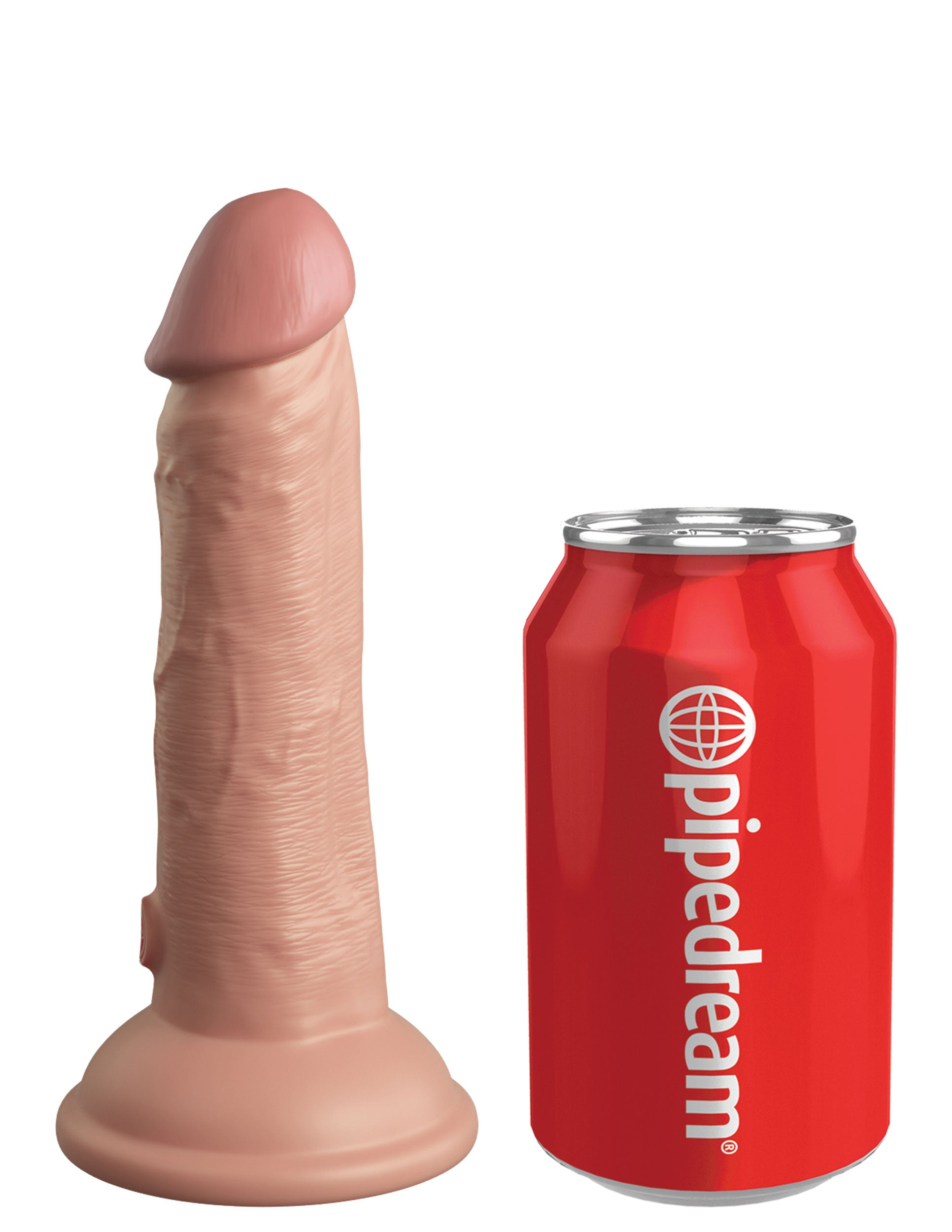Pipedream King Cock Elite 6 Inch Vibrating Silicone Dual Density Cock - Beige