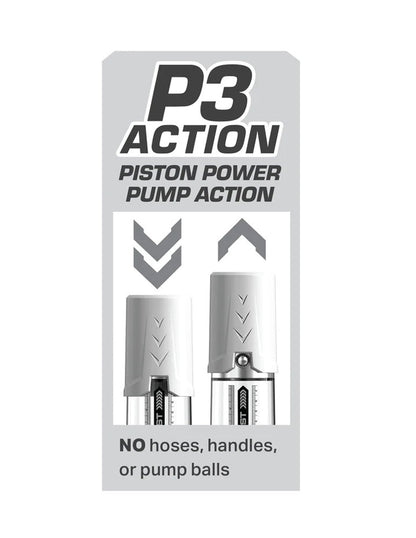 Pipedream Max Boost Penis Pump – Manual Piston-Action Suction Device – White