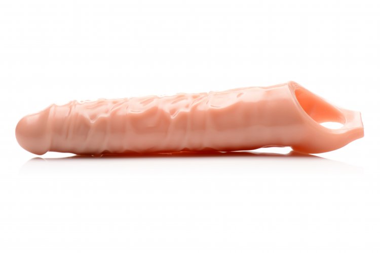 XR Brands 3 Inch Extender Sleeve - Flesh - Realistic Penis Enhancer