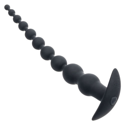 CalExotics Rechargeable X-10 Power Beads – Black – Anal Beads with 10 Vibration Speeds