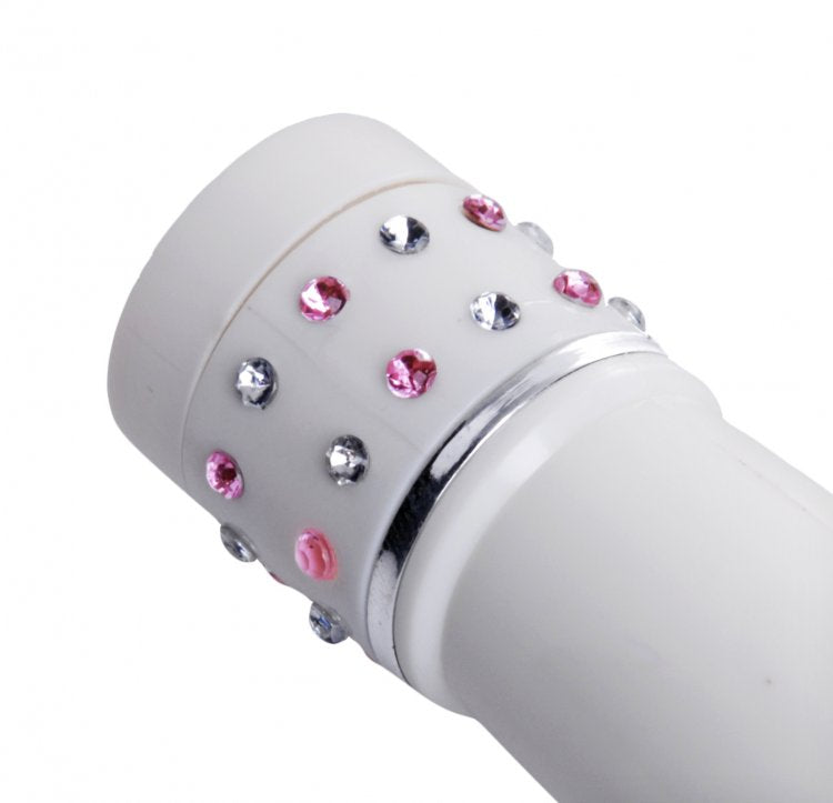 XR Brands Charmed Petite Massage Wand – Multi-Function Vibrator – White