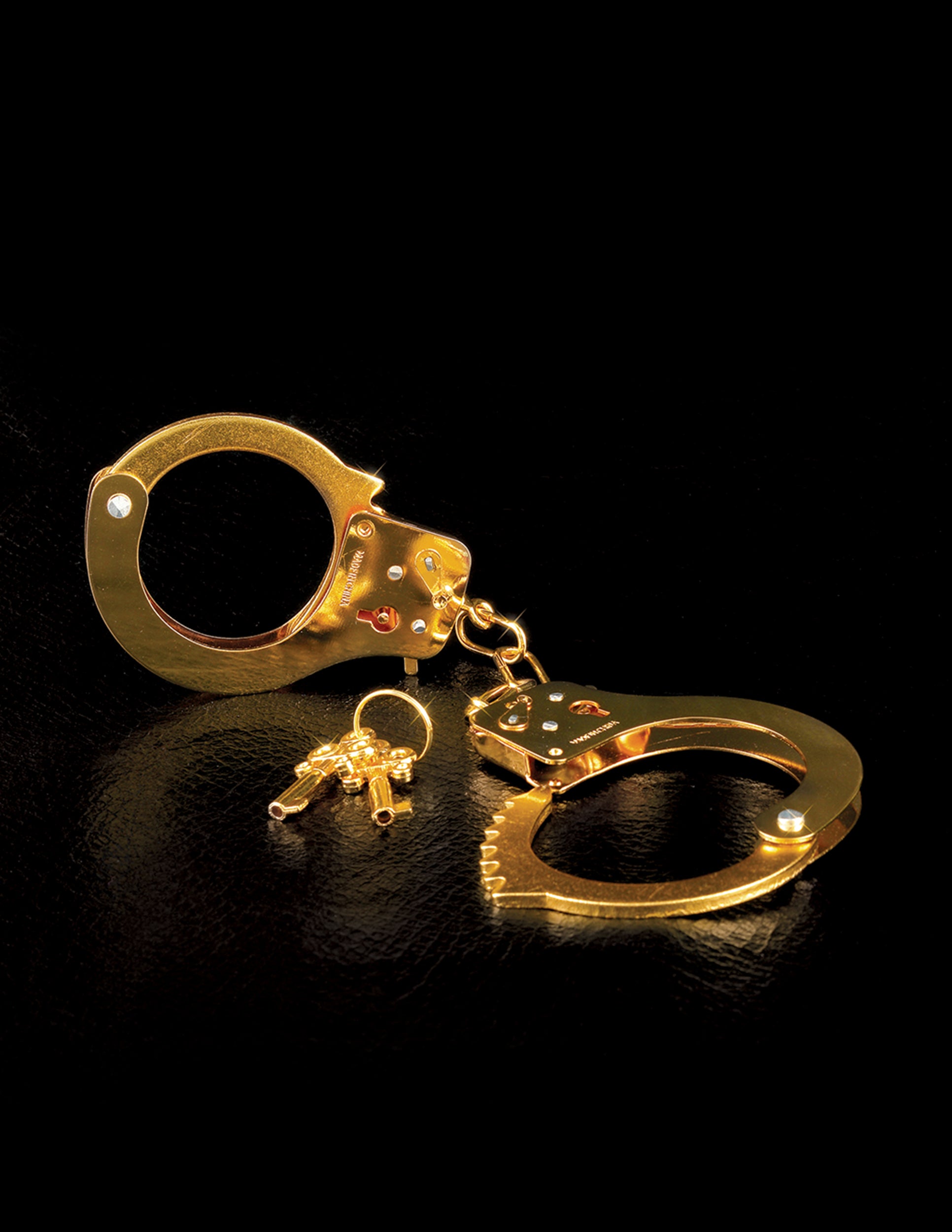 Pipedream Fetish Fantasy Gold Metal Cuffs – Gold Handcuffs with Quick-Release Feature