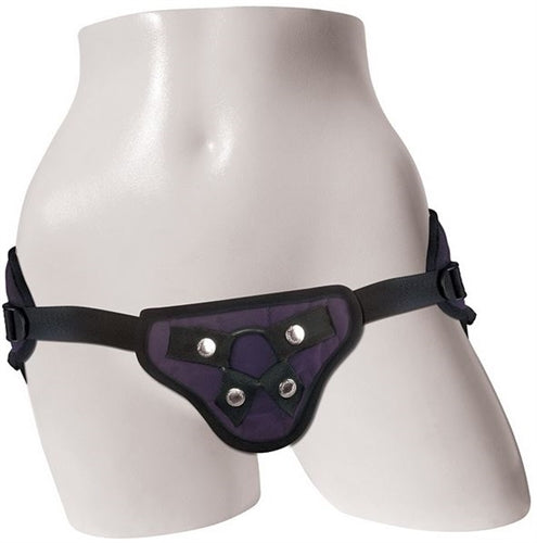 Sportsheets Lush Strap-On Harness – Purple – Adjustable with Interchangeable O-Rings