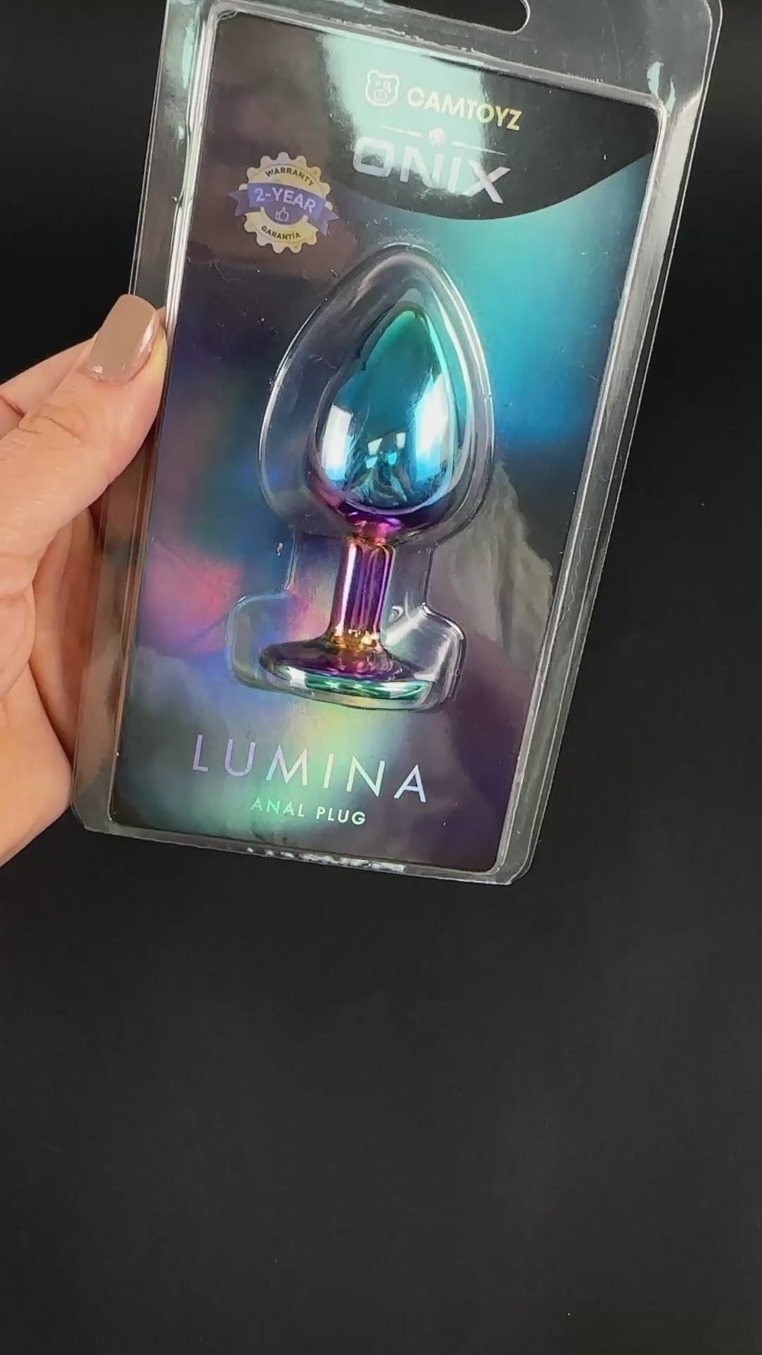 Camtoyz Onix Lumina Anal Plug - Iridescent with Sensory Waves