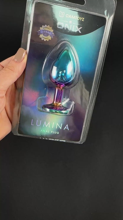 Camtoyz Onix Lumina Anal Plug - Iridescent with Sensory Waves