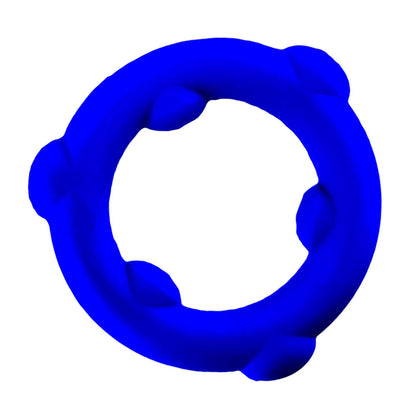 Oxballs Spinner Single Silicone Ring – Blue – Mega-Stretch Cockring