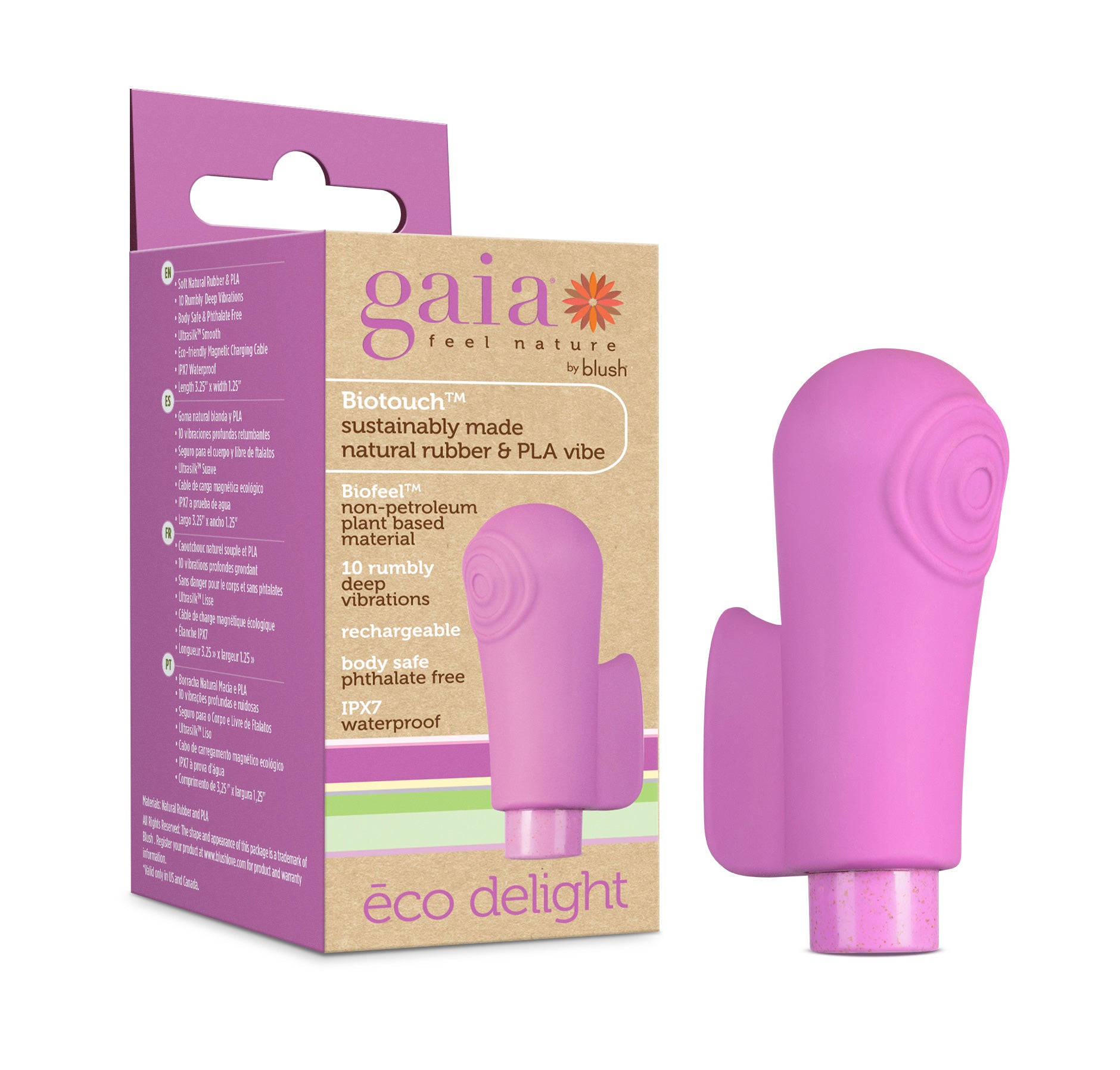 Gaia Eco Delight - Vibrating Vibe with 10 Modes - Purple