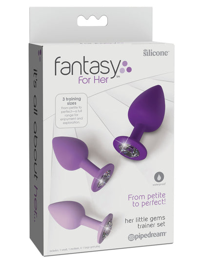Fantasy for Her Her Little Gems Trainer Set – Purple – 3 Sizes for Anal Training