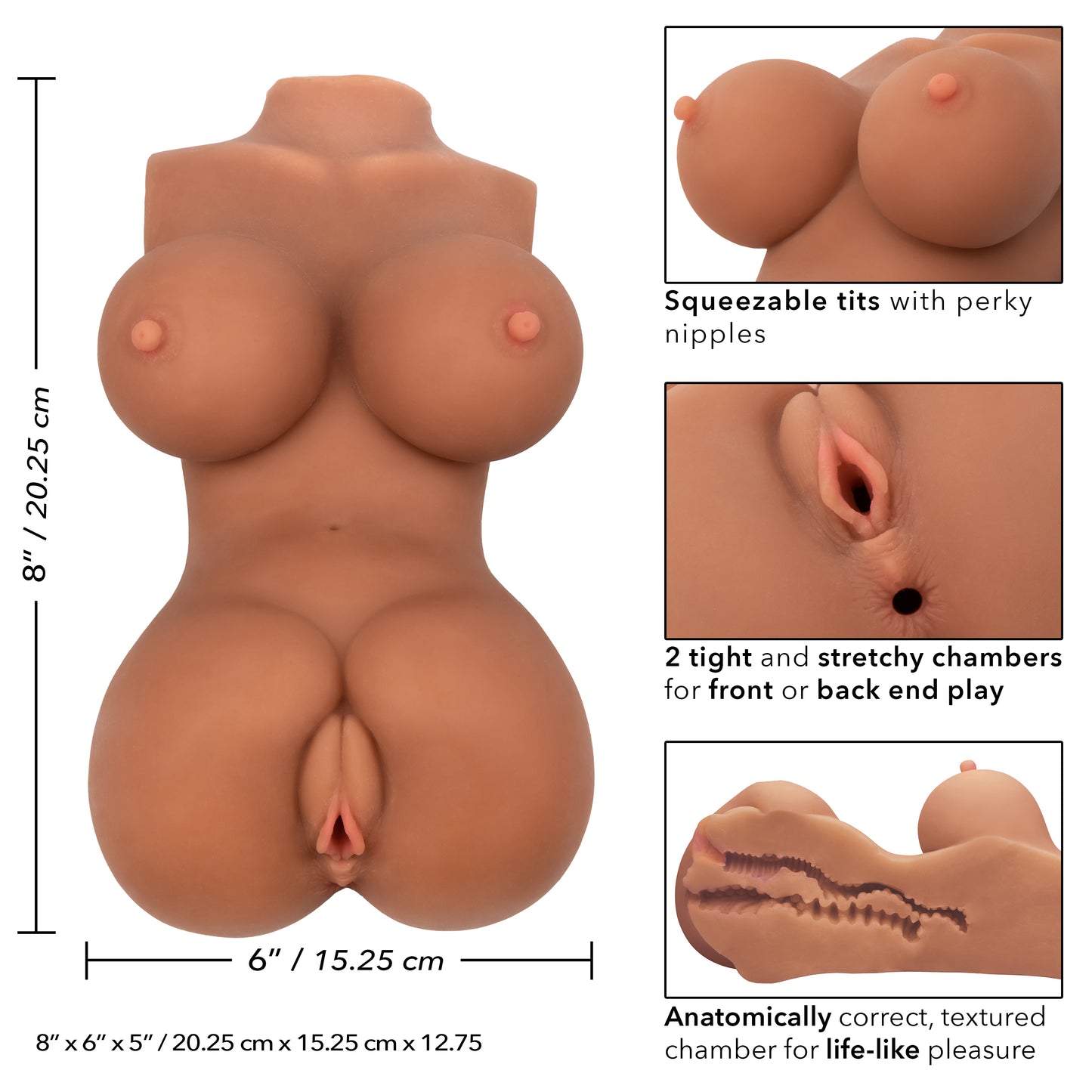 CalExotics Stroke It Body Banger Full Body Stroker - Brown