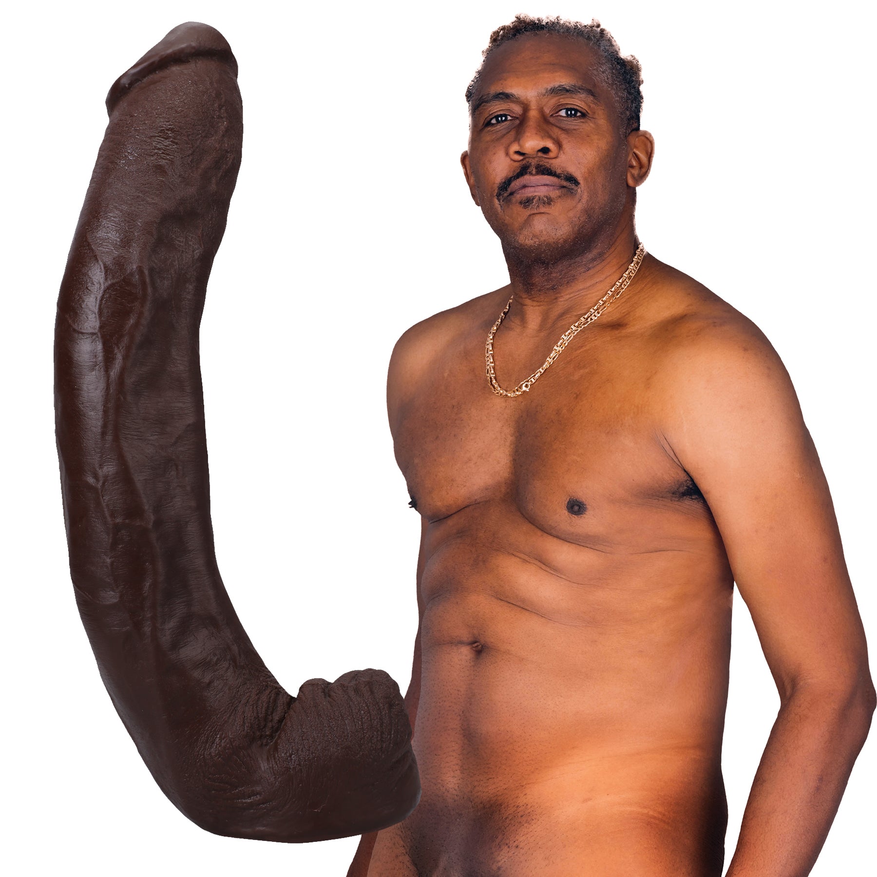 Doc Johnson Dredd 13.5 Inch Ultraskyn Cock with Removable Vac-U-Lock Suction Cup - Chocolate