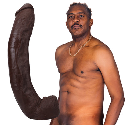 Doc Johnson Dredd 13.5 Inch Ultraskyn Cock with Removable Vac-U-Lock Suction Cup - Chocolate
