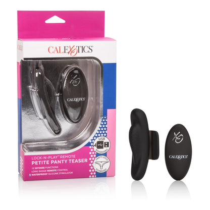 CalExotics Lock-N-Play Remote Petite Panty Teaser – Black – Wireless Remote Vibrator