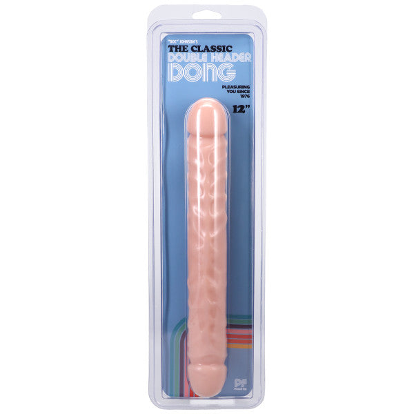 Doc Johnson Jr. Veined Double Header 12 Inches – White
