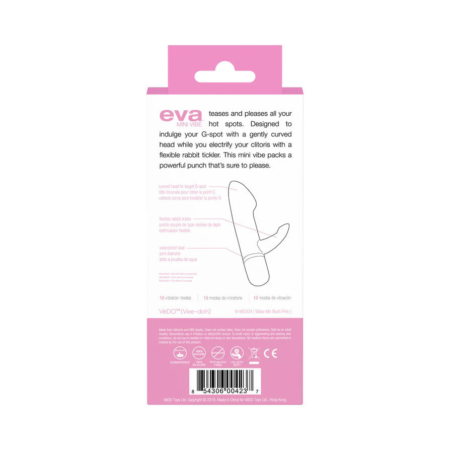 VeDO Eva Mini Vibe – G Spot and Clitoral Stimulator – Pink