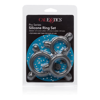 CalExotics Pro Series Silicone Ring Set – Gray – Phthalate Free