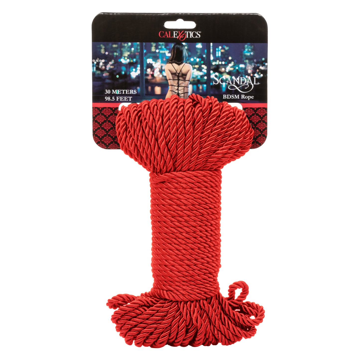 CalExotics Scandal BDSM Rope - 98.5ft Red Shibari Rope