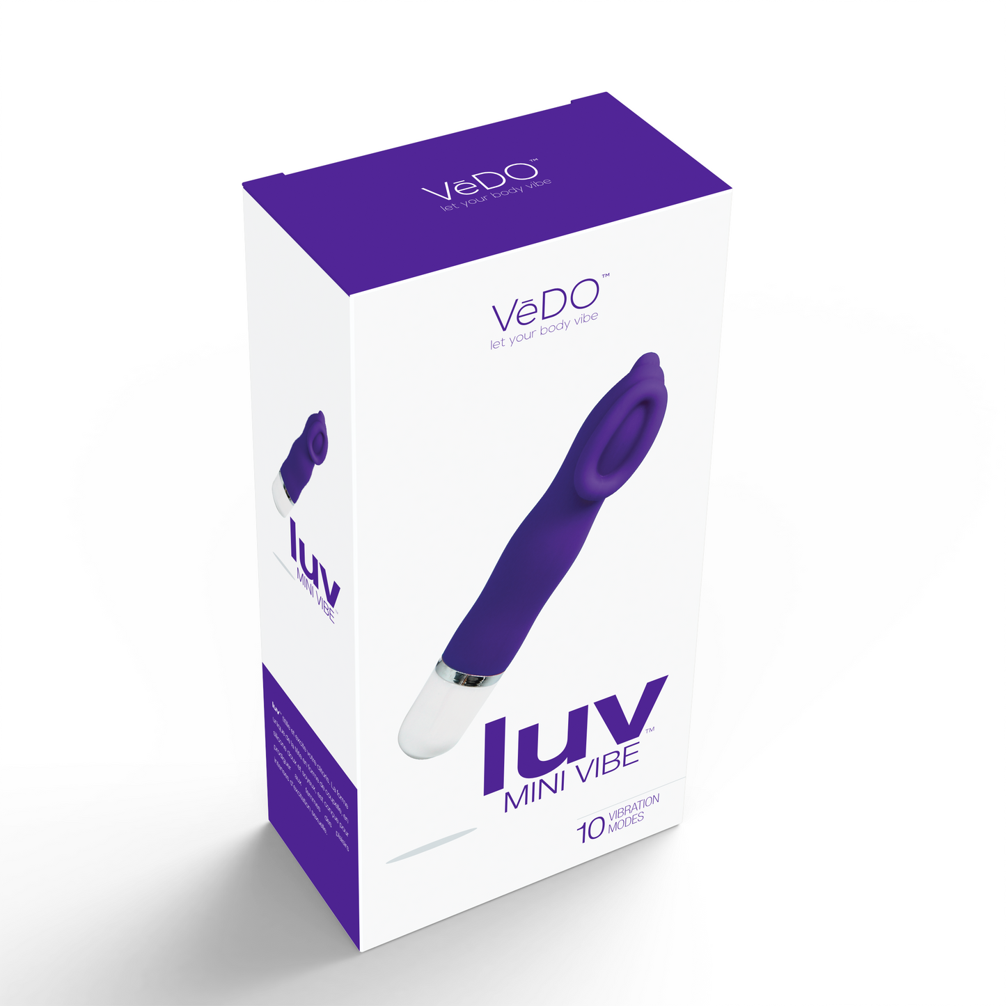 VeDO Luv Mini Vibe - Into You Clitoral Stimulator - Purple
