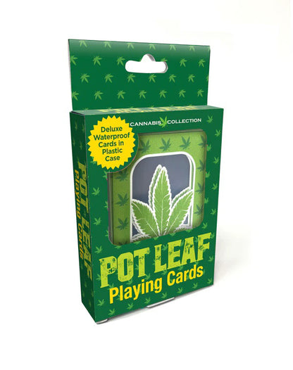 Little Genie Waterproof Playing Cards – Cannabis Design – Green