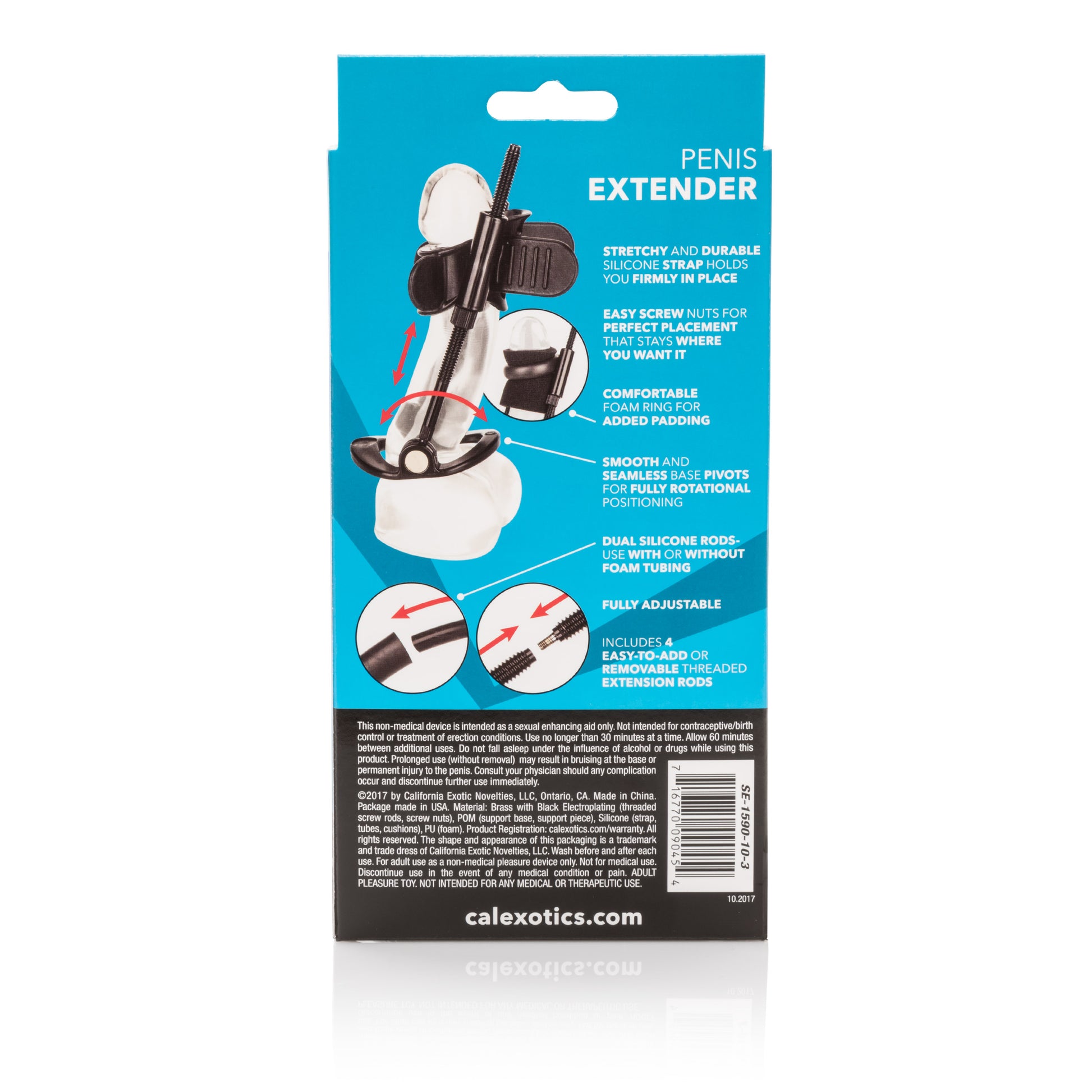 CalExotics Penis Extender – Adjustable Male Lengthening System – Black