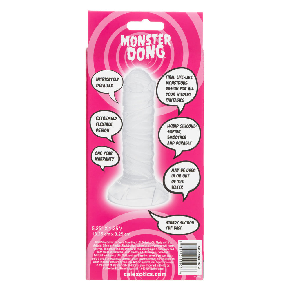 CalExotics Monster Dong The Invisible Man - Clear - Flexible Suction Cup Design