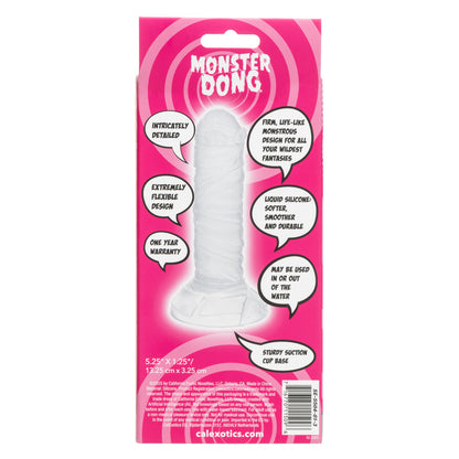 CalExotics Monster Dong The Invisible Man - Clear - Flexible Suction Cup Design