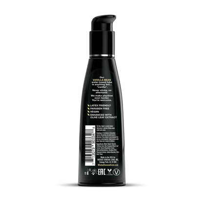 Wicked Aqua Vanilla Bean Flavored Water Based Intimate Lubricant - 4 Fl. Oz.