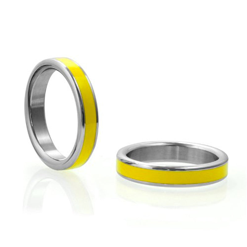 PHS International M2M Stainless C-Ring with Yellow Band – 1.875 in