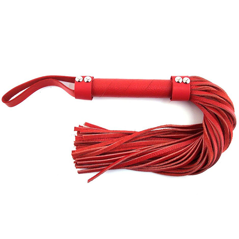 Rouge H-Style Leather Flogger – Red
